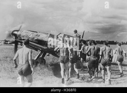 Deutsche Messerschmitt Me 109 an der Ostfront, 1941 Stockfoto