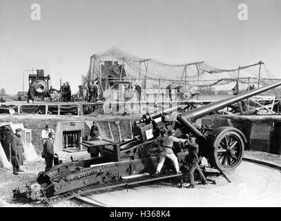 Deutsche Artillerie am Atlantikwall, 1942-44 Stockfoto