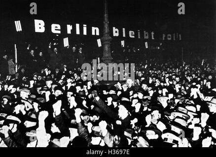 Demonstration gegen die Beschlagnahme der Macht in Berlin, 1933 Stockfoto