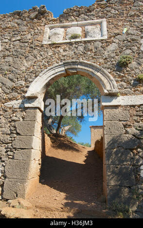 Ein Eingang zur venezianischen Festung Assos Burg Kefalonia Ionische Inseln Griechenland Stockfoto
