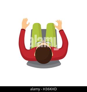 Geschäft Leute flach Symbole. Avatar. Menschliches Gesicht. Person. Am Arbeitsplatz. Stock Vektor