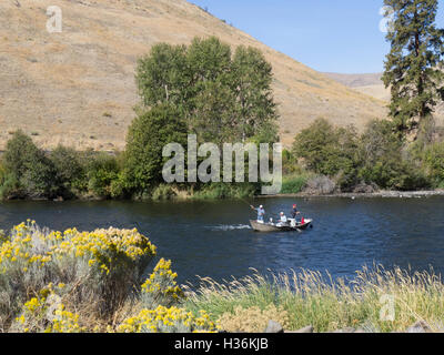 Fliegenfischen, Yakima Fluss, östlichen Staat Washington. Stockfoto