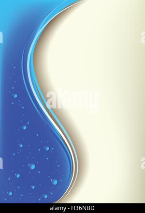Vektor-Illustration ein blauer Hintergrund mit Tropfen Stock Vektor