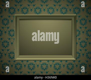 Wand mit Bilderrahmen Stock Vektor