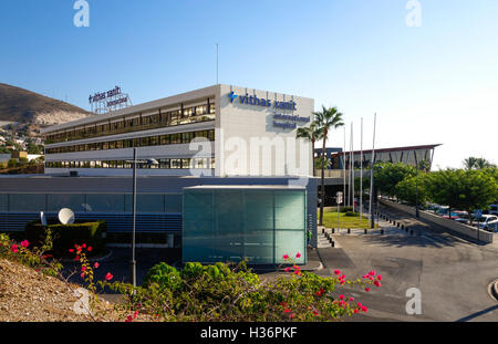 Vithas Xanit International Hospital, Benalmadena, besuchte häufig von britischen Expats. Malaga, Costa Del Sol, Spanien. Stockfoto