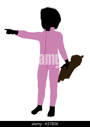 Peter von Peter Pan Silhouette Abbildung Stockfoto