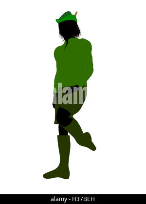 Peter Pan Silhouette Abbildung Stockfoto