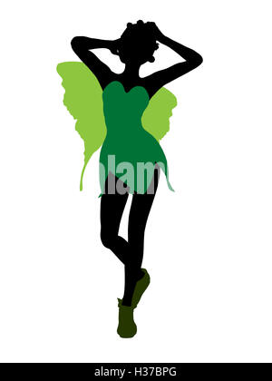 Tinker Bell Silhouette Abbildung Stockfoto