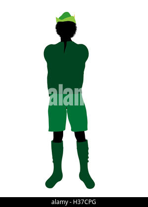 Peter Pan Silhouette Abbildung Stockfoto