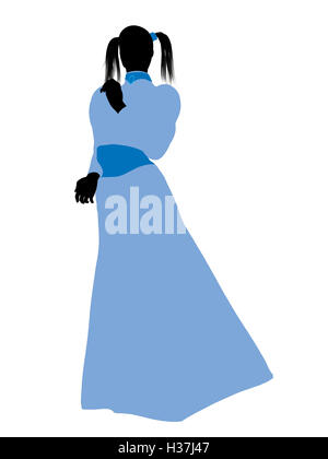 Wendy von Peter Pan Silhouette Abbildung Stockfoto