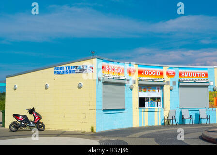 Fast-Food und Getränke stall, Rand, Strand, Pärnu, Estland, Baltikum, Europa Stockfoto