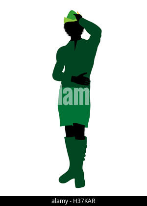 Peter Pan Silhouette Abbildung Stockfoto