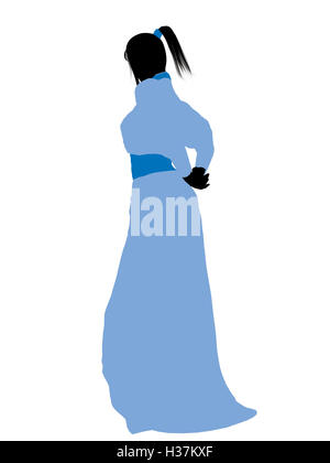 Wendy von Peter Pan Silhouette Abbildung Stockfoto