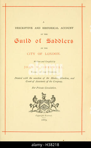 Eine beschreibende und historische Schilderung der Gilde Sattler von Stadt von London BHL215