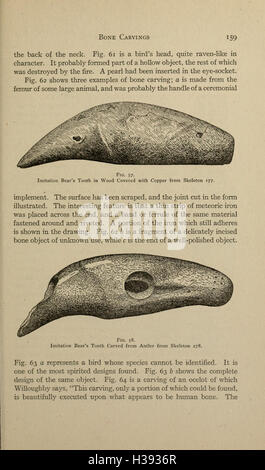 Dieser Text konzentriert sich auf den Hopewell-Hügel-Komplex in Ohio und untersucht die Grabhügel, Artefakte und die kulturelle Bedeutung der antiken Zivilisation. Stockfoto