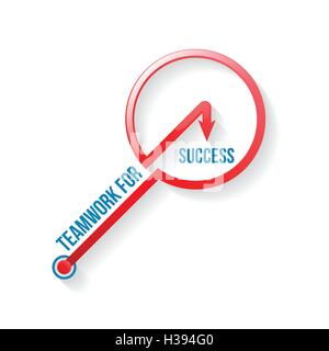 Teamwork für den Erfolg wichtigen Stil für Motivation-Business-Team. Vektor-Illustration. Stock Vektor