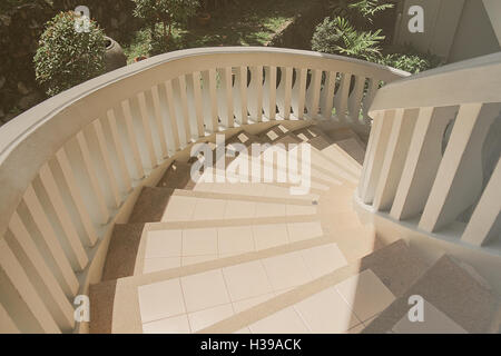 Stein, Gehweg, Treppen, Mauer, Landschaftsbau, Bau, Beton, moderne, Treppe, Beibehaltung, aufsteigend, Treppe, Haus, Stockfoto