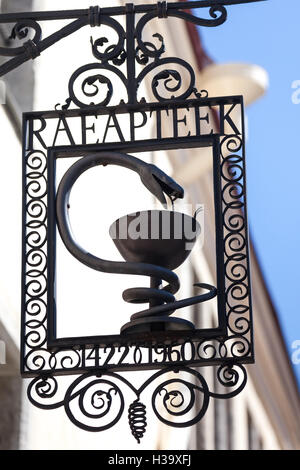 Apotheker historischer Laden (Apotheke/Apotheke) Tallinn Estland Stockfoto