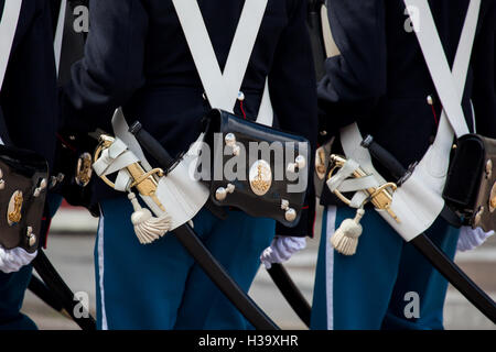 Ändern der Wachzeremonie im Schloss Amalienborg Kopenhagen Dänemark Baltikum status Stockfoto