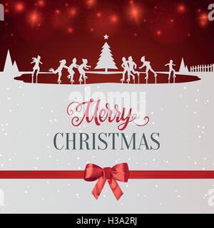 Christmas Ice Skating Stock Vektor