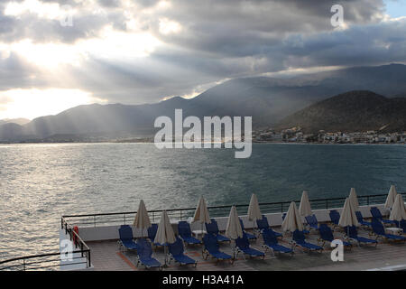 Szenen aus der Horizon Beach Hotel Stalis Stalida Kreta Griechenland Stockfoto