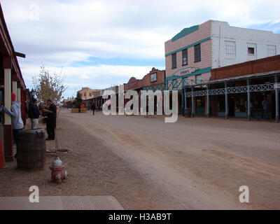 Hauptstraße von Tombstone, Arizona. Stockfoto