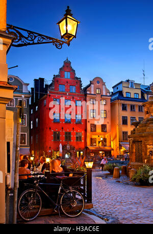 Stortorget Platz in Gamla Stan, die Altstadt von Stockholm, Schweden. Stockfoto