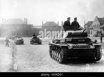 Deutsche Panzer in Frankreich, 1940 Stockfoto