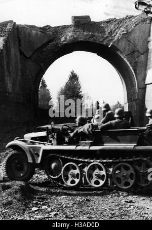 Deutsche Traktor in Frankreich, 1940 Stockfoto