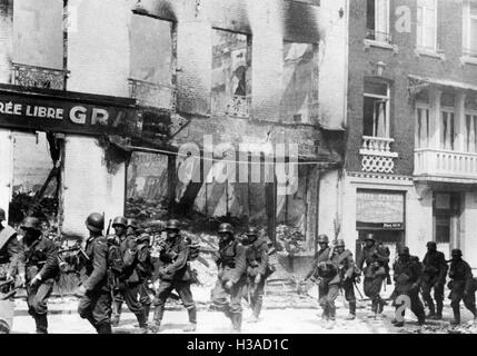 Vorrückenden deutschen Truppen in Frankreich, 1940 Stockfoto