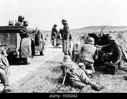 Vorrückenden deutschen Truppen in Frankreich, 1940 Stockfoto