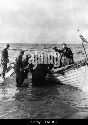 Deutschen Truppen während der Kämpfe um die Insel Muhu, 1941 Stockfoto