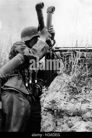 Deutsche Beobachtungsposten an der Ostfront, 1941 Stockfoto