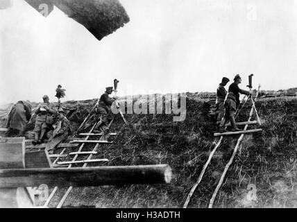 Artillerie-Beobachter der Wehrmacht an der Ostfront, 1941 Stockfoto