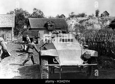 Deutsche Motorisierte Infanterie an der Ostfront, 1941 Stockfoto