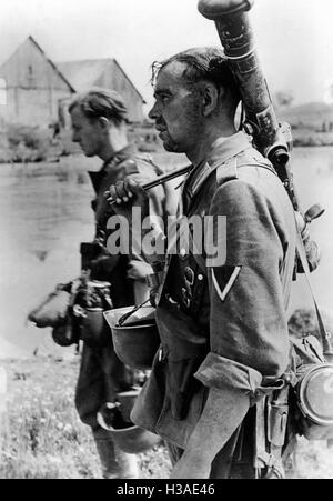 Deutsche Infanterie zu Jahresbeginn den Russlandfeldzug 1941 Stockfoto