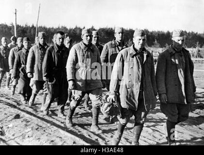 Sowjetische Kriegsgefangene zu Jahresbeginn den Russlandfeldzug 1941 Stockfoto