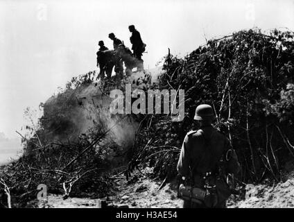 Bunker am Anfang den Russlandfeldzug 1941 stürmten Stockfoto