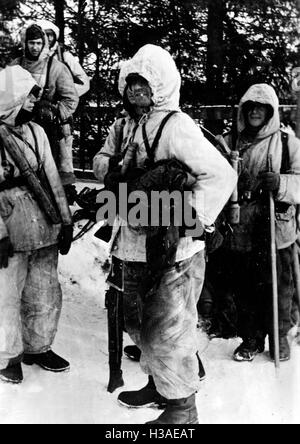 Deutsche Soldaten in Courland Brückenkopf, 1945 Stockfoto