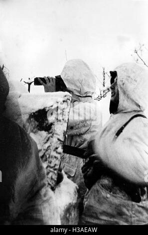 Nach vorne Beobachtungsposten in Courland Brückenkopf, 1945 Stockfoto