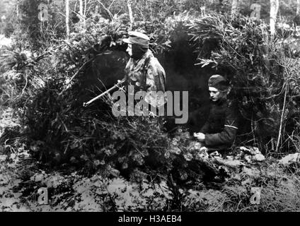 Deutsche Position in Kurland Brückenkopf, 1945 Stockfoto