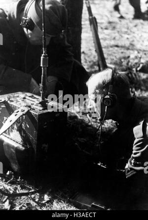 Radioabteilung der Wehrmacht an der Ostfront, 1944 Stockfoto