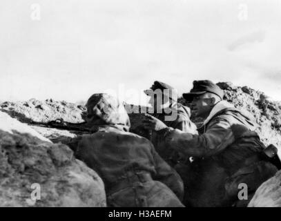 Deutsche Hauptkampf Linie während der Kämpfe in Ostpreußen, 1945 Stockfoto