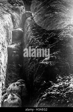 Gefallene Soldaten der Roten Armee vor Goldap, 1944 Stockfoto