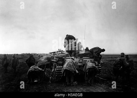 Deutsches Sturmgeschütz am Südabschnitt der Ostfront, Mai 1942 Stockfoto