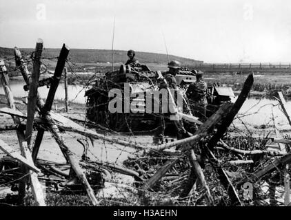 Deutsche Infanterie auf der Vorderseite des Donez, Juni 1942 Stockfoto