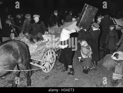 Wolhynien deutsche Umsiedler mit Karren, 1939 Stockfoto