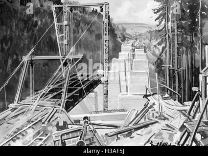 Gemälde von Ernst Vollbehr: Rohrersreuth Brücke, 1939 Stockfoto