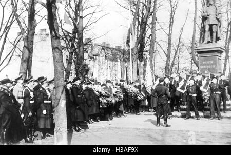 Wiederaufbau der Kaiser-Wilhelm-Denkmal in Memel, 1939 Stockfoto