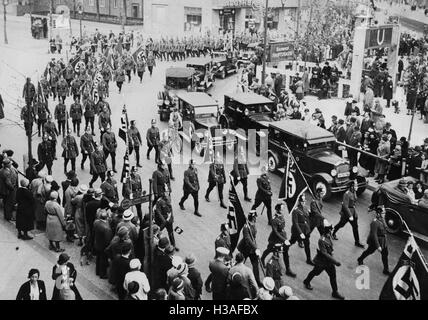 Schutzpolizei am 1. Mai 1933 in Berlin Stockfoto